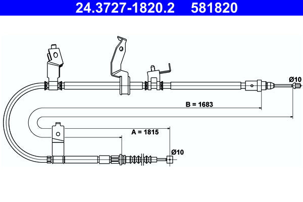 BOSCH 1987482041 Parking Brake Cable Pull