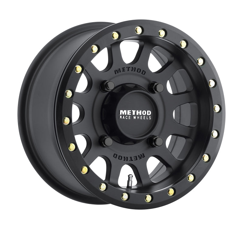 Method Wheels Method MR401 UTV Beadlock 15x7 / 4+3/13mm Offset / 4x156 / 132mm CB Matte Black Wheel