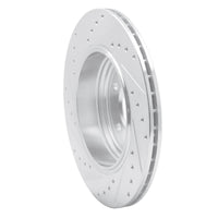 R1 Concepts R1 04-10 BMW 528I Rear Right Drilled & Slotted Silver Brake Rotor