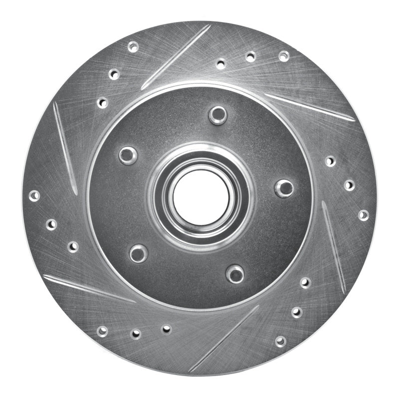 R1 Concepts R1 79-81 Buick Century Front Left Drilled & Slotted Silver Brake Rotor