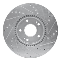 R1 Concepts R1 12-16 Kia SportAGE (USA/Canada) Front Left Drilled & Slotted Silver Brake Rotor