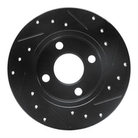 R1 Concepts R1 81-87 Renault ALLIANCE Front Left Drilled & Slotted Black Brake Rotor