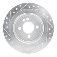 R1 Concepts R1 09-14 Mini Cooper (Excl Clubman) Rear Right Drilled & Slotted Silver Brake Rotor