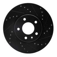 R1 Concepts R1 2011-2025 Buick LaCrosse Front Right Drilled & Slotted Black Brake Rotor