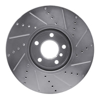 R1 Concepts R1 10-18 BMW 650I Convertible Right Front Drilled & Slotted Silver Brake Rotor