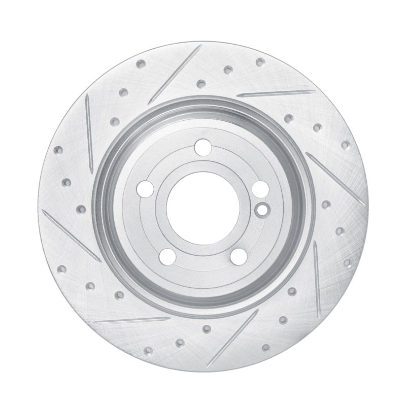 R1 Concepts R1 2020-2025 Mercedes-Benz EQB 300 Rear Left Drilled & Slotted Silver Brake Rotor
