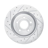 R1 Concepts R1 2020-2025 Mercedes-Benz EQB 300 Rear Left Drilled & Slotted Silver Brake Rotor