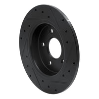 R1 Concepts R1 12-18 Ford Focus Rear Left Drilled & Slotted Black Brake Rotor