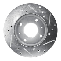 R1 Concepts R1 89-98 Hyundai SONATA Front Left Drilled & Slotted Silver Brake Rotor