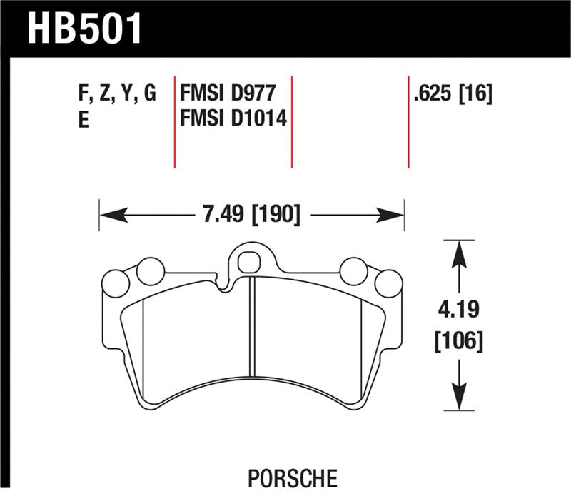 Hawk Performance Hawk 2007-2014 Audi Q7 Premium HPS 5.0 Front Brake Pads