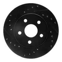 R1 Concepts R1 91-92 Dodge Monaco Front Left Drilled & Slotted Black Brake Rotor
