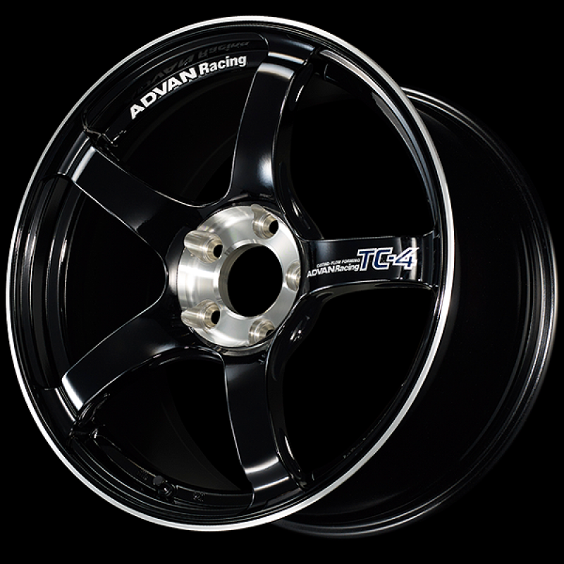 Advan TC4 SE 18x9.5 +45 5x120 Racing Gloss Black and Diamond Cut Wheel