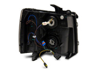 Raxiom 07-13 Chevrolet Silverado 1500 Axial Headlights w/ SEQL LED Bar- Black Housing (Clear Lens)