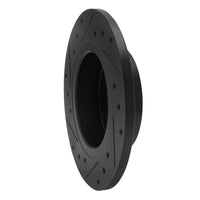 R1 Concepts R1 86-06 Nissan TSURU (Mexico) Front Right Drilled & Slotted Black Brake Rotor
