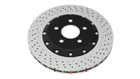 DBA 13-20 Lexus GS350 F Sport RWD Front 5000 Series Cross Drilled Rotor w/Black Hat