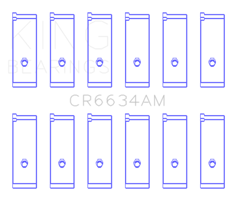 King Engine Bearings Toyota 2Vzfe V6 (Size +0.50mm) Connecting Rod Bearing Set