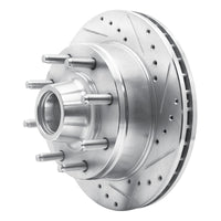 R1 Concepts R1 80-85 Ford E-350 Econoline Club Wagon Front Right Drilled & Slotted Silver Brake Rotor