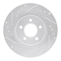 R1 Concepts R1 91-94 Ford Crown Victoria Front Right Drilled & Slotted Silver Brake Rotor