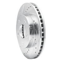 R1 Concepts R1 86-92 Ford Taurus (Excl SHO) Front Left Drilled & Slotted Silver Brake Rotor