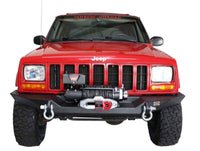 Fishbone Offroad Cherokee XJ Front Winch Bumper W/O Grille Guard Bullhead Steel - Blk Txtrd Pwdrcoat