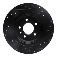 R1 Concepts R1 16-18 Buick Envision Rear Left Drilled & Slotted Black Brake Rotor