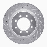 R1 Concepts R1 75-94 Ford E-350 Econoline Club Wagon Front Left Drilled & Slotted Silver Brake Rotor