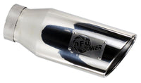 aFe MACHForce XP Exhausts Tips SS-304 EXH Tip 4In x 7Out x 18L Bolt-On (blk)