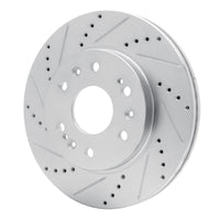 R1 Concepts R1 05-19 Chevrolet Silverado 1500 Front Left Drilled & Slotted Silver Brake Rotor