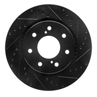 R1 Concepts R1 10-14 Ford F-150 RWD Front Right Drilled & Slotted Black Brake Rotor