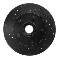 R1 Concepts R1 86-92 Ford Bronco II Front Left Drilled & Slotted Black Brake Rotor