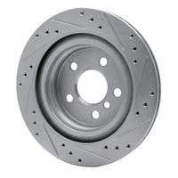 R1 Concepts R1 16-26 BMW 228I Gran Coupe Rear Left Drilled & Slotted Silver Brake Rotor