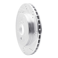 R1 Concepts R1 05-11 Cadillac STS Rear Right Drilled & Slotted Silver Brake Rotor