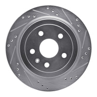 R1 Concepts R1 08-19 Cadillac CTS Rear Right Drilled & Slotted Silver Brake Rotor