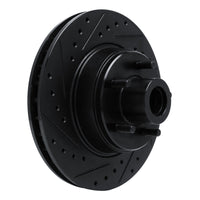 R1 Concepts R1 74-84 Chrysler Imperial Front Left Drilled & Slotted Black Brake Rotor