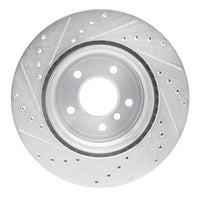 R1 Concepts R1 08-13 BMW 135I Rear Right Drilled & Slotted Silver Brake Rotor