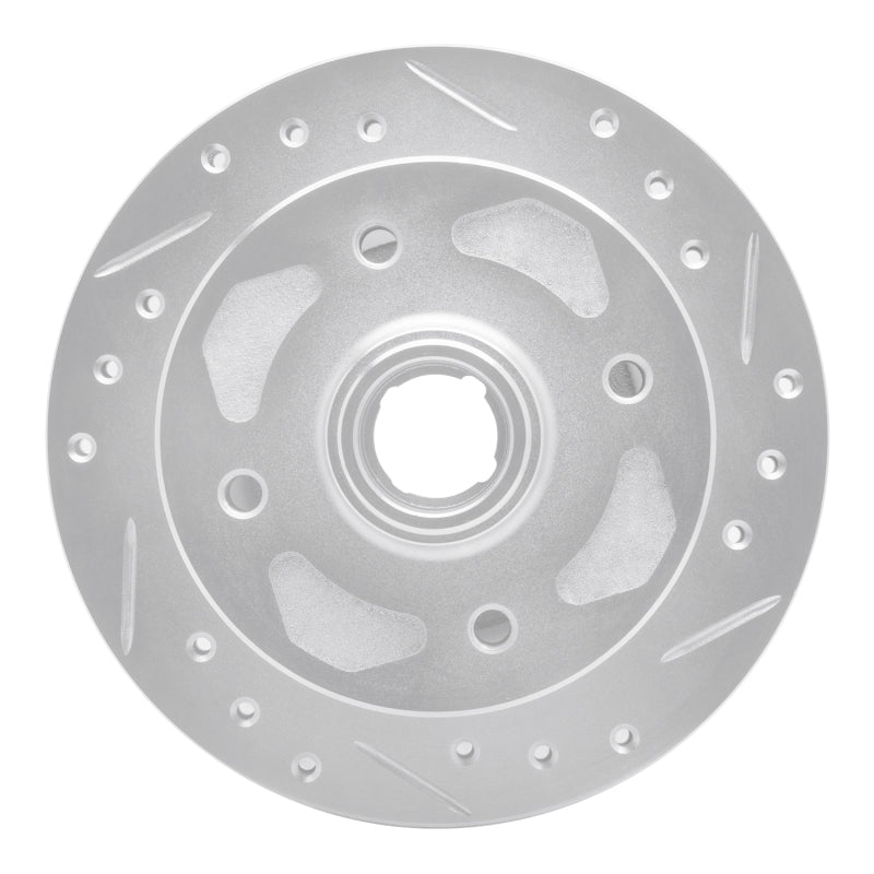 R1 Concepts R1 1979-1983 Mazda RX-7 Front Right Drilled & Slotted Silver Brake Rotor