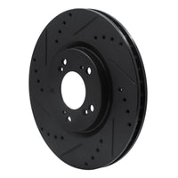 R1 Concepts R1 00-09 Honda S2000 Front Left Drilled & Slotted Black Brake Rotor