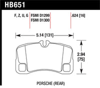 Hawk Performance Hawk 07-08 Porsche 911 Turbo/911 GT3/911 GT3 CUP Rear DTC-70 Race Brake Pads