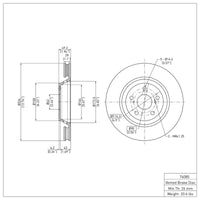 DFC 09-15 Toyota Venza Front Brake Rotor