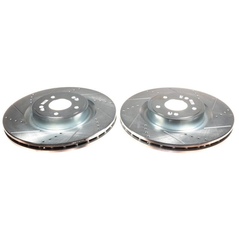 PowerStop Power Stop 19-21 Genesis G70 Front Evolution Drilled & Slotted Rotors - Pair