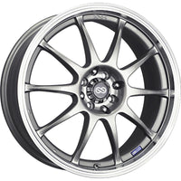 Enkei J10 15x6.5 4x100/108 38mm Offset 72.6mm Bore Dia Silver w/ Machined Lip Wheel