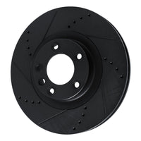 R1 Concepts R1 11-18 Porsche Cayenne Right Front Drilled & Slotted Black Brake Rotor