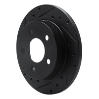 R1 Concepts R1 94-04 Ford Mustang Rear Left Drilled & Slotted Black Brake Rotor