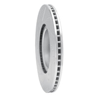 R1 Concepts R1 2016-2025 Fiat 124 Spider Front Right Drilled & Slotted Silver Brake Rotor