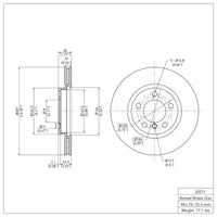 DFC 11-16 Mini Cooper Countryman Front Brake Rotor