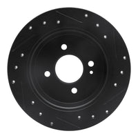 R1 Concepts R1 12-25 Dodge Attitude (Mexico) Rear Left Drilled & Slotted Black Brake Rotor
