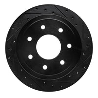R1 Concepts R1 04-11 Ford F-150 4WD Rear Right Drilled & Slotted Black Brake Rotor