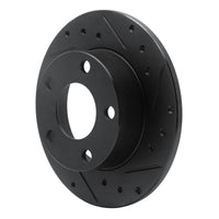 R1 Concepts R1 98-01 Audi A6 Quattro Rear Right Drilled & Slotted Black Brake Rotor