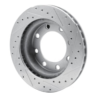 R1 Concepts R1 89-93 Dodge W350 Front Left Drilled & Slotted Silver Brake Rotor