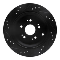 R1 Concepts R1 2005-2018 Acura RDX Rear Right Drilled & Slotted Black Brake Rotor